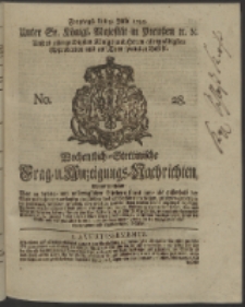 Wochentlich-Stettinische Frag- und Anzeigungs-Nachrichten. 1745 No. 28