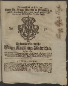 Wochentlich-Stettinische Frag- und Anzeigungs-Nachrichten. 1759 No. 31 + Anhang