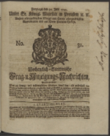 Wochentlich-Stettinische Frag- und Anzeigungs-Nachrichten. 1745 No. 31