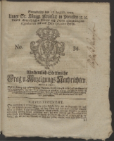 Wochentlich-Stettinische Frag- und Anzeigungs-Nachrichten. 1759 No. 34 + Anhang