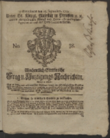 Wochentlich-Stettinische Frag- und Anzeigungs-Nachrichten. 1759 No. 38 + Anhang