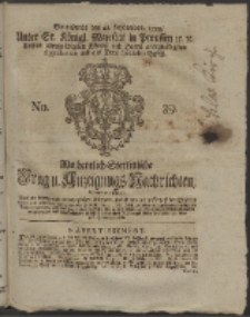 Wochentlich-Stettinische Frag- und Anzeigungs-Nachrichten. 1759 No. 39