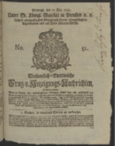 Wochentlich-Stettinische Frag- und Anzeigungs-Nachrichten. 1745 No. 51