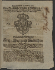 Wochentlich-Stettinische Frag- und Anzeigungs-Nachrichten. 1762 No. 11