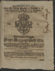 Wochentlich-Stettinische Frag- und Anzeigungs-Nachrichten. 1762 No. 15 + Anhang