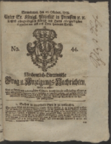 Wochentlich-Stettinische Frag- und Anzeigungs-Nachrichten. 1759 No. 44 + Anhang