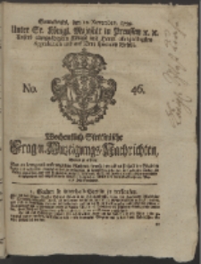 Wochentlich-Stettinische Frag- und Anzeigungs-Nachrichten. 1759 No. 46