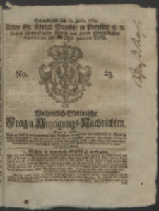 Wochentlich-Stettinische Frag- und Anzeigungs-Nachrichten. 1762 No. 25