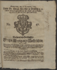 Wochentlich-Stettinische Frag- und Anzeigungs-Nachrichten. 1759 No. 47