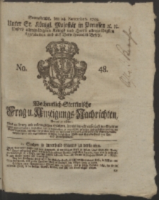 Wochentlich-Stettinische Frag- und Anzeigungs-Nachrichten. 1759 No. 48 + Anhang