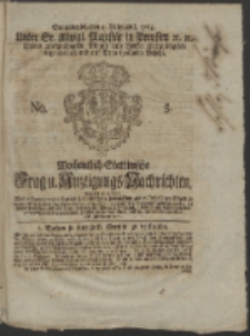 Wochentlich-Stettinische Frag- und Anzeigungs-Nachrichten. 1765 No. 5 + Anhang