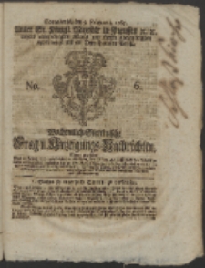 Wochentlich-Stettinische Frag- und Anzeigungs-Nachrichten. 1765 No. 6 + Anhang