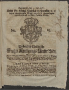 Wochentlich-Stettinische Frag- und Anzeigungs-Nachrichten. 1765 No. 19 + Anhang
