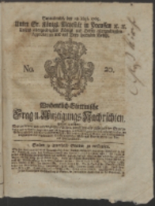 Wochentlich-Stettinische Frag- und Anzeigungs-Nachrichten. 1765 No. 20 + Anhang
