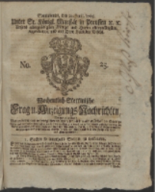 Wochentlich-Stettinische Frag- und Anzeigungs-Nachrichten. 1765 No. 25 + Anhang
