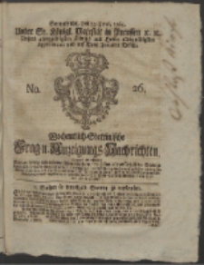 Wochentlich-Stettinische Frag- und Anzeigungs-Nachrichten. 1765 No. 26 + Anhang