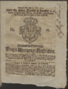 Wochentlich-Stettinische Frag- und Anzeigungs-Nachrichten. 1765 No. 28 + Anhang