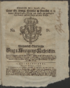 Wochentlich-Stettinische Frag- und Anzeigungs-Nachrichten. 1765 No. 31 + Anhang