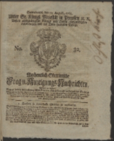 Wochentlich-Stettinische Frag- und Anzeigungs-Nachrichten. 1765 No. 32 + Anhang