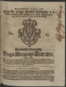 Wochentlich-Stettinische Frag- und Anzeigungs-Nachrichten. 1754 No. 25 + Anhang
