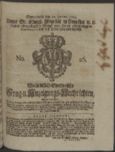 Wochentlich-Stettinische Frag- und Anzeigungs-Nachrichten. 1754 No. 26 + Anhang