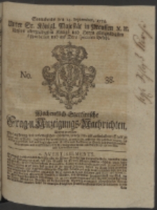 Wochentlich-Stettinische Frag- und Anzeigungs-Nachrichten. 1754 No. 38 + Anhang