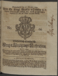 Wochentlich-Stettinische Frag- und Anzeigungs-Nachrichten. 1754 No. 44 + Anhang