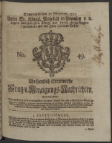 Wochentlich-Stettinische Frag- und Anzeigungs-Nachrichten. 1754 No. 49 + Anhang