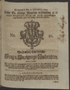 Wochentlich-Stettinische Frag- und Anzeigungs-Nachrichten. 1754 No. 50 + Anhang