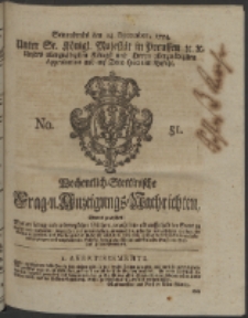 Wochentlich-Stettinische Frag- und Anzeigungs-Nachrichten. 1754 No. 51 + Anhang