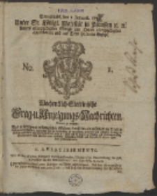 Wochentlich-Stettinische Frag- und Anzeigungs-Nachrichten. 1757 No. 1