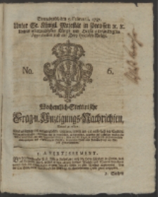 Wochentlich-Stettinische Frag- und Anzeigungs-Nachrichten. 1757 No. 6 + Anhang