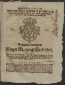 Wochentlich-Stettinische Frag- und Anzeigungs-Nachrichten. 1757 No. 10 + Anhang