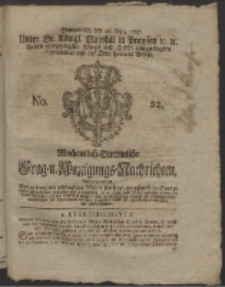 Wochentlich-Stettinische Frag- und Anzeigungs-Nachrichten. 1757 No. 22 + Anhang