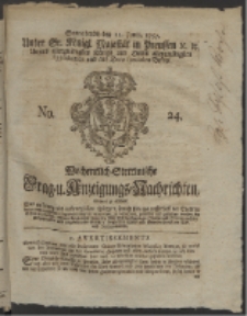 Wochentlich-Stettinische Frag- und Anzeigungs-Nachrichten. 1757 No. 24 + Anhang