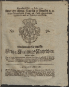 Wochentlich-Stettinische Frag- und Anzeigungs-Nachrichten. 1757 No. 30 + Anhang