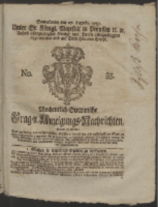 Wochentlich-Stettinische Frag- und Anzeigungs-Nachrichten. 1757 No. 35