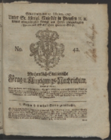 Wochentlich-Stettinische Frag- und Anzeigungs-Nachrichten. 1757 No. 42