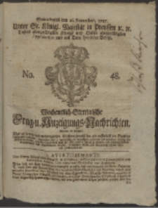 Wochentlich-Stettinische Frag- und Anzeigungs-Nachrichten. 1757 No. 48 + Anhang