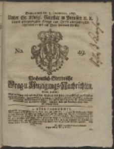 Wochentlich-Stettinische Frag- und Anzeigungs-Nachrichten. 1757 No. 49 + Anhang