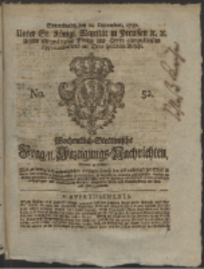 Wochentlich-Stettinische Frag- und Anzeigungs-Nachrichten. 1757 No. 52 + Anhang
