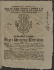 Wochentlich-Stettinische Frag- und Anzeigungs-Nachrichten. 1765 No. 49 + Anhang
