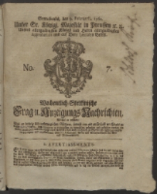 Wochentlich-Stettinische Frag- und Anzeigungs-Nachrichten. 1760 Anhang
