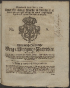 Wochentlich-Stettinische Frag- und Anzeigungs-Nachrichten. 1760 No. 11 + Anhang