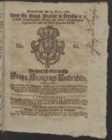 Wochentlich-Stettinische Frag- und Anzeigungs-Nachrichten. 1760 No. 22 + Anhang