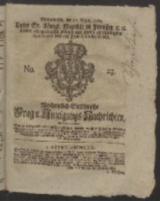 Wochentlich-Stettinische Frag- und Anzeigungs-Nachrichten. 1760 No. 23 + Anhang