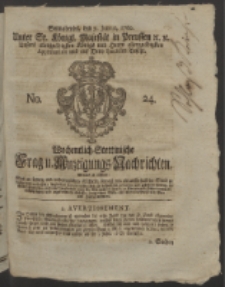 Wochentlich-Stettinische Frag- und Anzeigungs-Nachrichten. 1760 No. 24 + Anhang