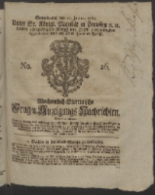 Wochentlich-Stettinische Frag- und Anzeigungs-Nachrichten. 1760 No. 26