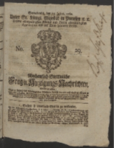 Wochentlich-Stettinische Frag- und Anzeigungs-Nachrichten. 1760 No. 29 + Anhang