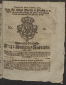Wochentlich-Stettinische Frag- und Anzeigungs-Nachrichten. 1760 No. 32 + Anhang